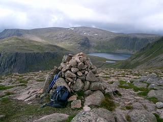 Ben Macdui and Loch Etchachan from Stob Coire Etchachan.