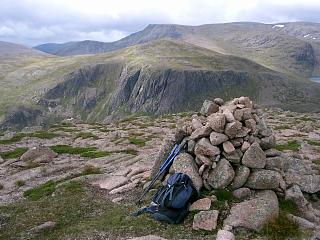 Ben Macdui and Loch Etchachan from Stob Coire Etchachan.