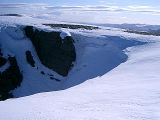 The N face crags of Cairn Lochan.