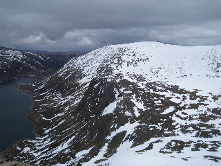 Loch Avon and Beinn Mheadhoin from N end of Carn Etchachan