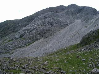 Sgorr Ruadh from lochan at bealach.