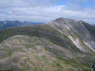 The path east up from the bealach in Glen Lair to Beinn Liath Mhor.