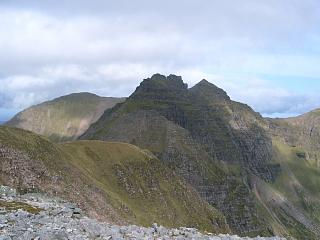 Corrag Bhuidhe from Sail Liath with Sgurr Greag an Eich behind