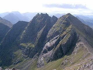 Corrag Bhuidhe and Sgurr Fiona from Bidein a' Ghlas Thuill