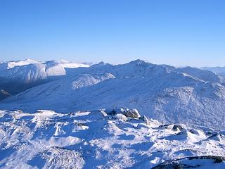 Ben Starav and Stob Coir an Albannaich from Beinn Sgulaird.