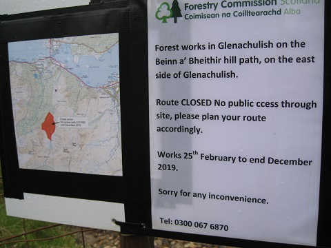 Sgorr Dhearg Path Closure Notice.