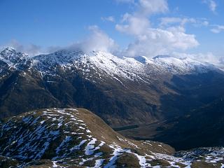 Sgurr na Carnach, Sgurr na Ciste Dubh, Saileag, Sgurr a'Bhealaich Dheirg, Aonach Meadhoin