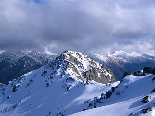 The summit of The Saddle from the trig post.