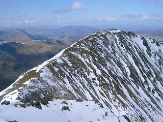 Sgurr Leac nan Each from Spidean Dhomhuill Bhric.