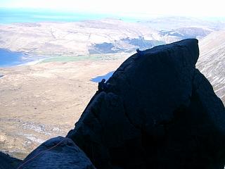 These 3 or 4 metres up a crack are the trickiest.