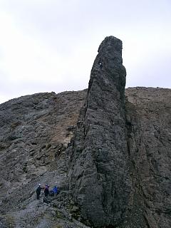 The view from An Stac, showing rock between Sgurr Dearg and In Pin.