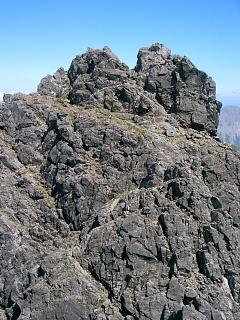 The S face of Knight's Peak above the col.