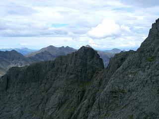 Sgurr Mhic Choinnich from Sgurr Sgumain showing Collie's Ledge