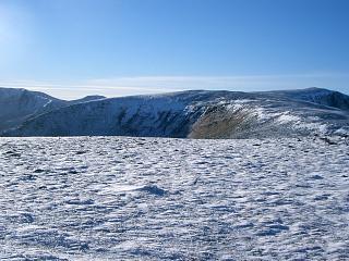 Beinn a' Chlachair from its NE top with 
Geal Charn and Aonach Beag behind left.