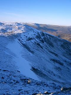 Coire an Iubhair Mor from the E top of Geal Charn.