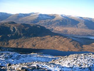 The main summit of Creag Meagaidh and Lochan na h-Earba.