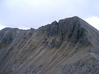 The ridge up to Sgurr nan Fhir Duibhe and beyond from just below Sgurr Ban.