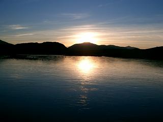 Sunset over Lochan na h-Earba.