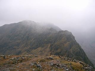 Looking E to Aonach Eagach from Stob Coire Leith.